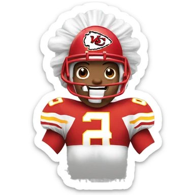 Chiefs fan cheering sticker