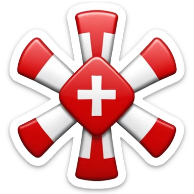 Emoji of the spanish empire flag ("Cruz de Borgoña") sticker