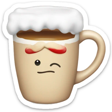 Beige mug christmas drink sticker