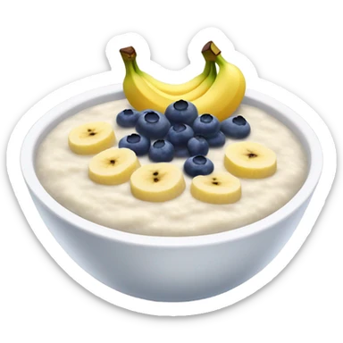 porridge with banana and blueberry
 sticker
