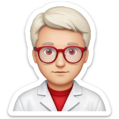 red tinted glasses man engineer sticker