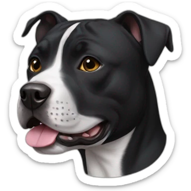 black staffordshire terrier sticker