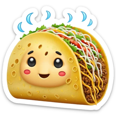 Cloud raining tacos sticker
