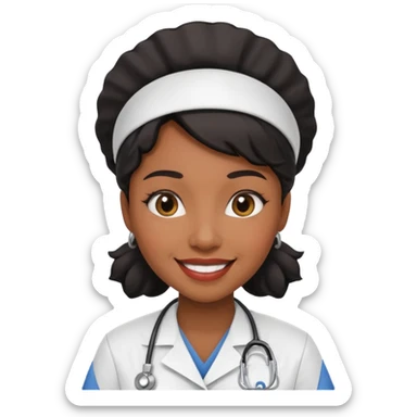 nurse black woman sticker