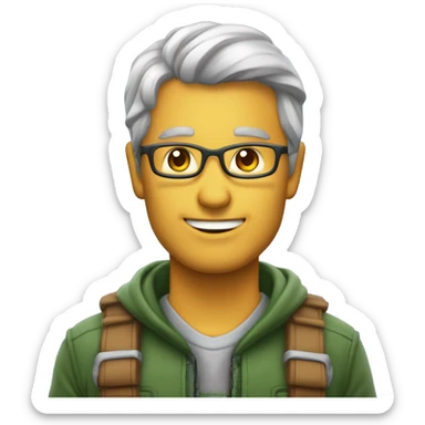 мужчина с красивыми зелеными глазами со светлой кожей с светло коричневыми волосами  sticker