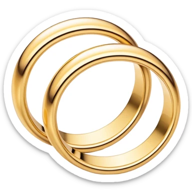 Wedding rings intertwined sticker