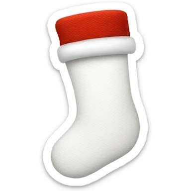 white chrsitmas stocking sticker