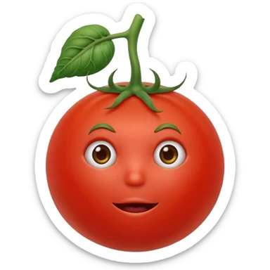 Eine Tomate mit Gesicht und Hände und Füße  sticker