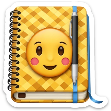 patterned notebook sticker