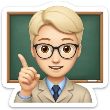 Teacher expressing approval of students test results  sticker