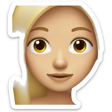 blonde brown hair girl with brown eyes and straight  sticker