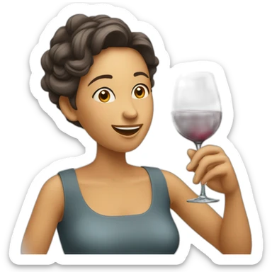 Une momie qui boit un verre de vin sticker