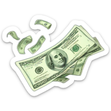 money flying sticker