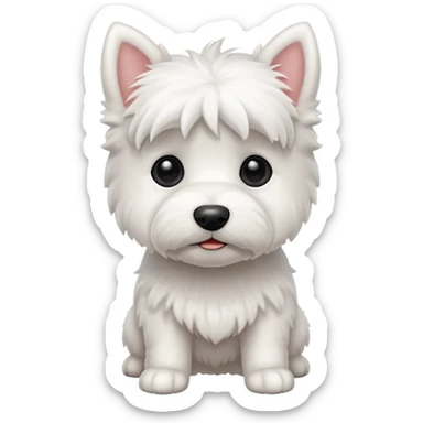 Tiny westie dog sticker
