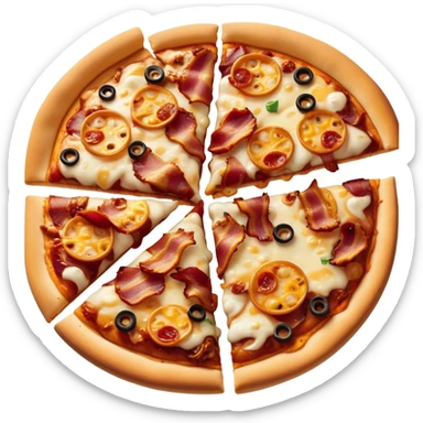Bbq bacon chicken pizza sticker