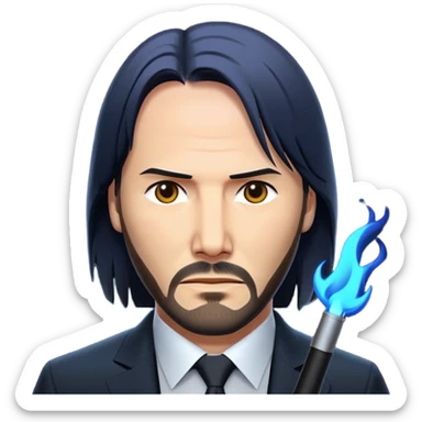 Masculinity John wick emoji 100x100 pixel sticker