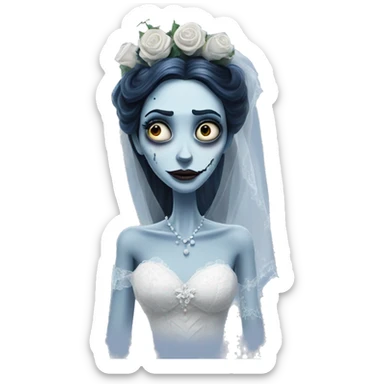 corpse bride from nightmare from chrismas  sticker