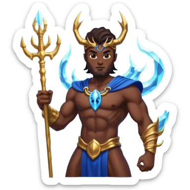 spider god with Poseidon trident sticker