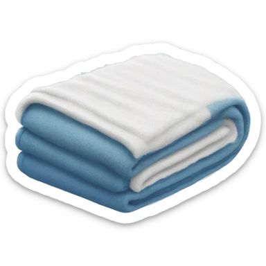 Cozy white and blue blanket  sticker