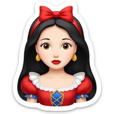 sash with snowwhite's face on it sticker