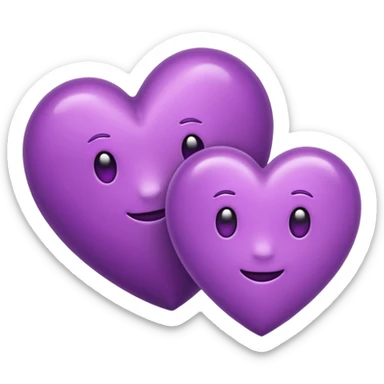 Two Purple Heart emoji sticker
