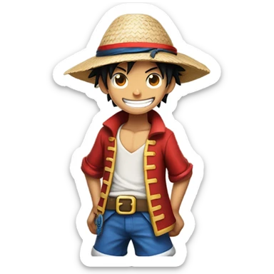 Luffy from the anime one peice sticker