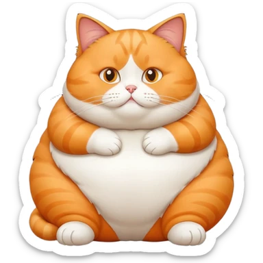 Fat cat sticker