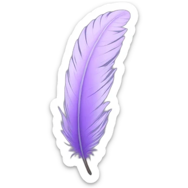 lilac feather sticker