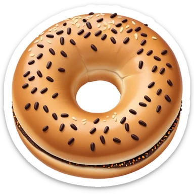 Single Bagel with chocolate sprinkles sticker