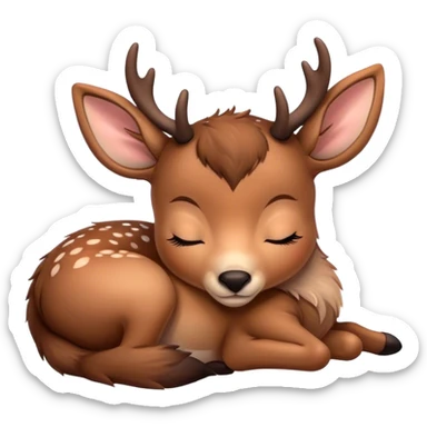 Ein süßes schlafendes Reh sticker