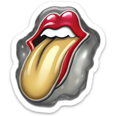 liquefied Rolling Stones band logo clear sticker