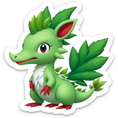 Fey Toony Sprigatito-Grovyle-Shaymin-fusion-hybrid sticker