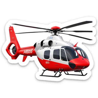 Rescue Helicopter - Airbus H145 (Model Year: 2021) (Iconic colour: Red with white) sticker