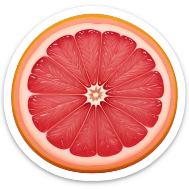 juicy grapefruit (pompelmo) with pink flesh sticker