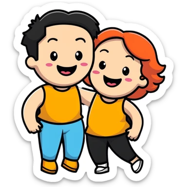 couple laughing together sticker