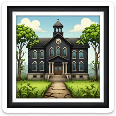 Abandoned school sticker
