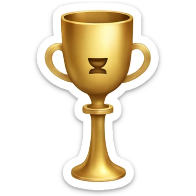 Golden chalice with upside down cross sticker