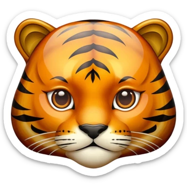 "Tiger's eye" chatoyant gemstone crystal brown and dark orange sticker