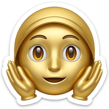 🤍 in gold sticker