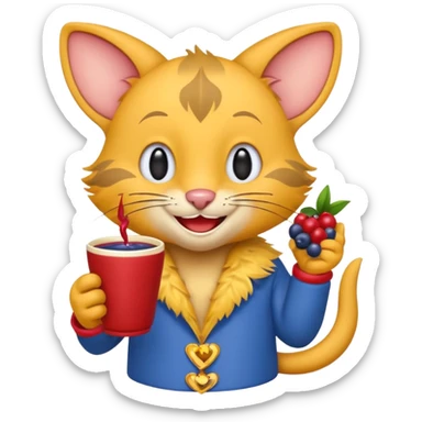  Tom and Jerry emoji com elementos da cultura do Pará, Brasil, sem texto sticker