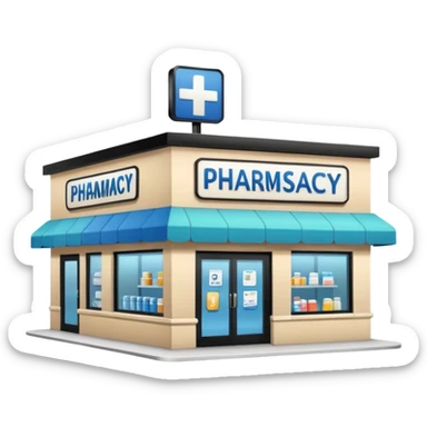 Please create an image of the pharmacy.
Dugstore, Pharmacy. There's no writing on it
Just an image that can show that it's a pharmacy sticker