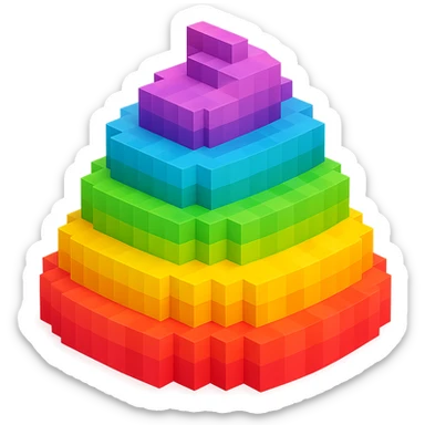 Poo rainbow  sticker