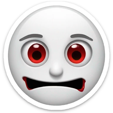 Bloodshot eyes, smiling sticker