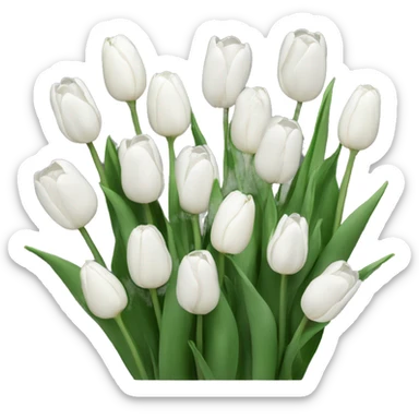 white tulips sticker