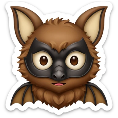 cute bat with mask sticker