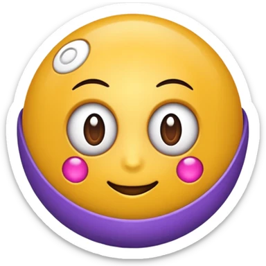 bola branco e roxa sticker