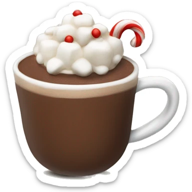 Christmas hot chocolate sticker