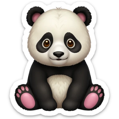 panda that is fully amber-coloured sticker