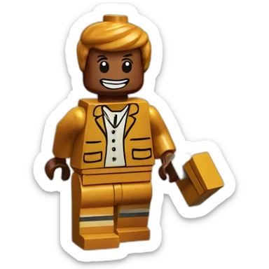 Lego brick man sticker