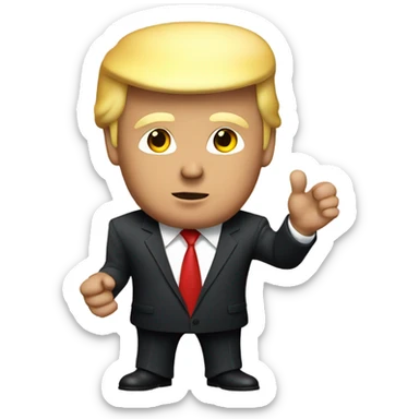 Donald Trump visiting china sticker